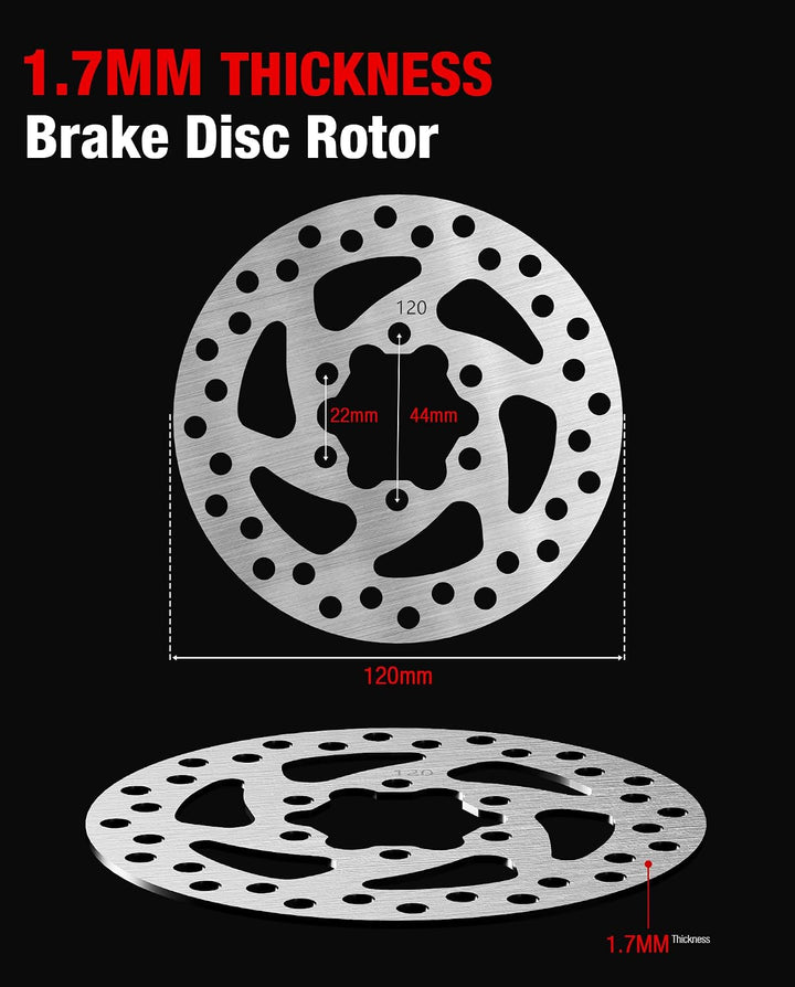 120 mm Roller Bremsscheibe Rotor Pad 6 runde Löcher kompatibel mit Segway Ninebot ZT3 PRO ZT3 PROE Z