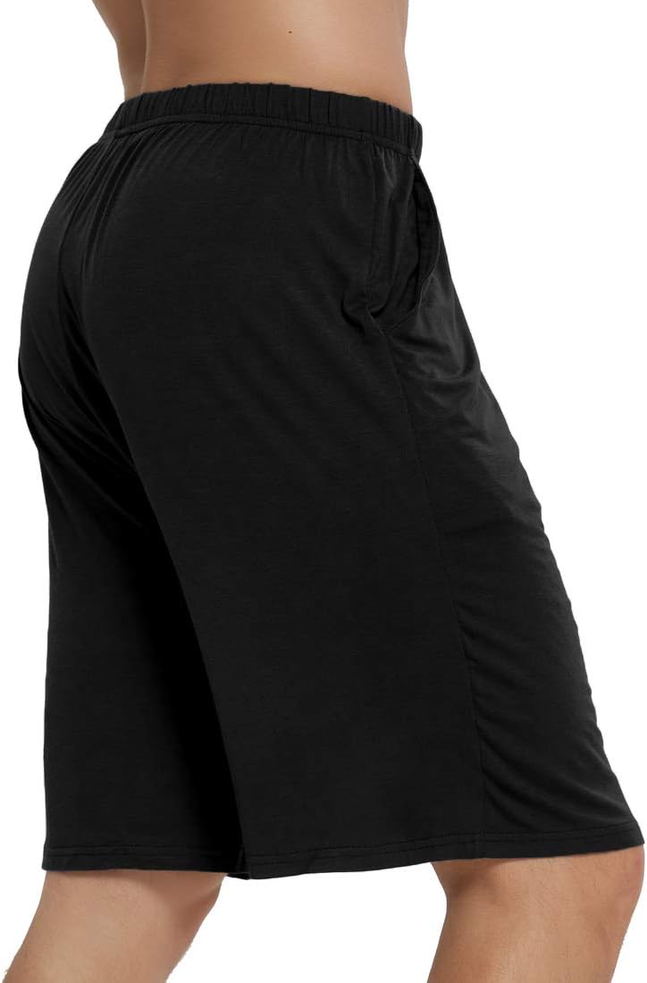JINSHI Herren Schlafanzughosen Kurz Pyjamahose Sommer Nachtwäsche Shorts S 2er Pack-01, S 2er Pack-0