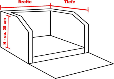 CopcoPet Vordersitz Hundeautositz Autohundebett Hundebett Transportbett Autoschondecke (55 x 55 x 38