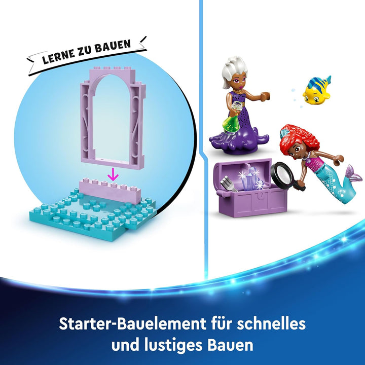 LEGO | Disney Princess Arielles Kristallhöhle, Fantasy-Spielzeug für Kinder mit Meerjungfrau-Figur,