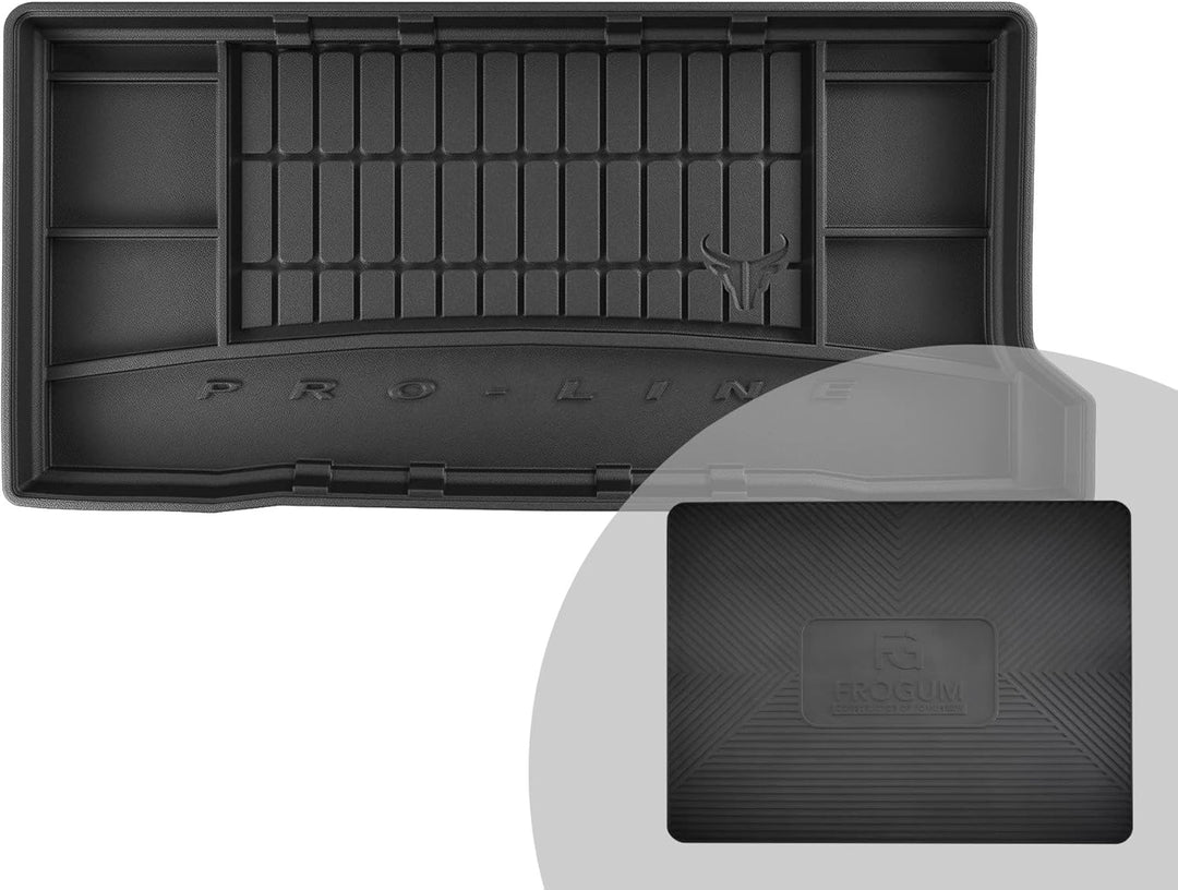 FROGUM ProLine 3D Gummimatte Exklusive Auto Kofferraummatte Kofferraumwanne für FIAT 500 ab 2007 | B