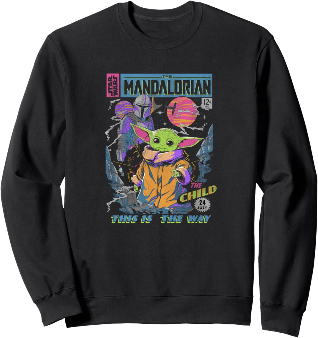 Star Wars The Mandalorian Neon Poster Sweatshirt