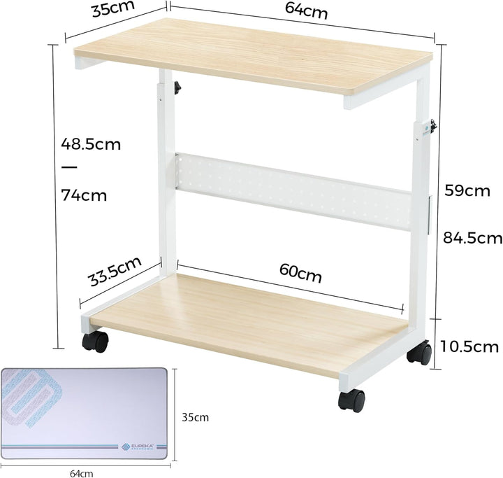 EUREKA ERGONOMIC Höhenverstellbarer Computer Tower Ständer, PC Ständer für PC-Tower, Mobiler PC-Gehä