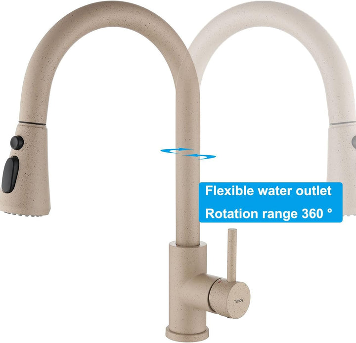 Wasserhahn Küche Ausziehbar, Küchenarmatur mit 3 Strahlarten | Hochdruck Mischbatterie Küche | Spült