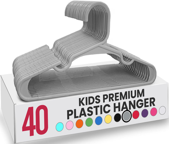 Utopia Home Packung mit 40 Kinderkleiderbügeln - 11,5“ Baby- und Kinderkleiderbügel aus Kunststoff f