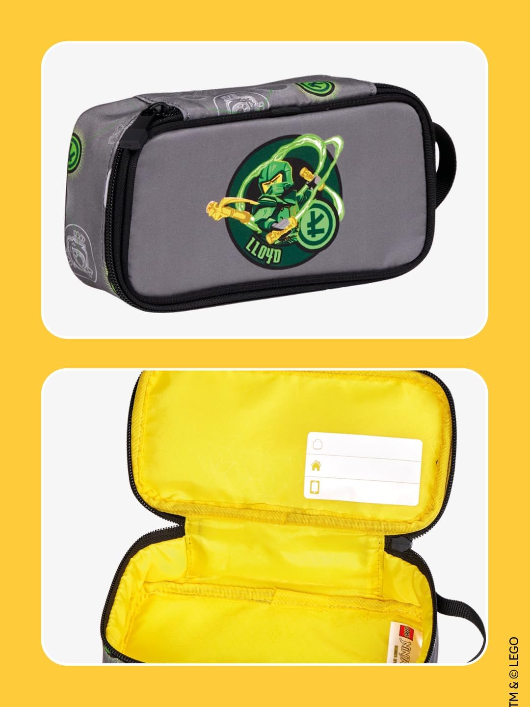 SKANDO BAGS LEGO® NINJAGO® Federmäppchen Junge Elemental Master of Energy – Faulenzer Mäppchen mit g
