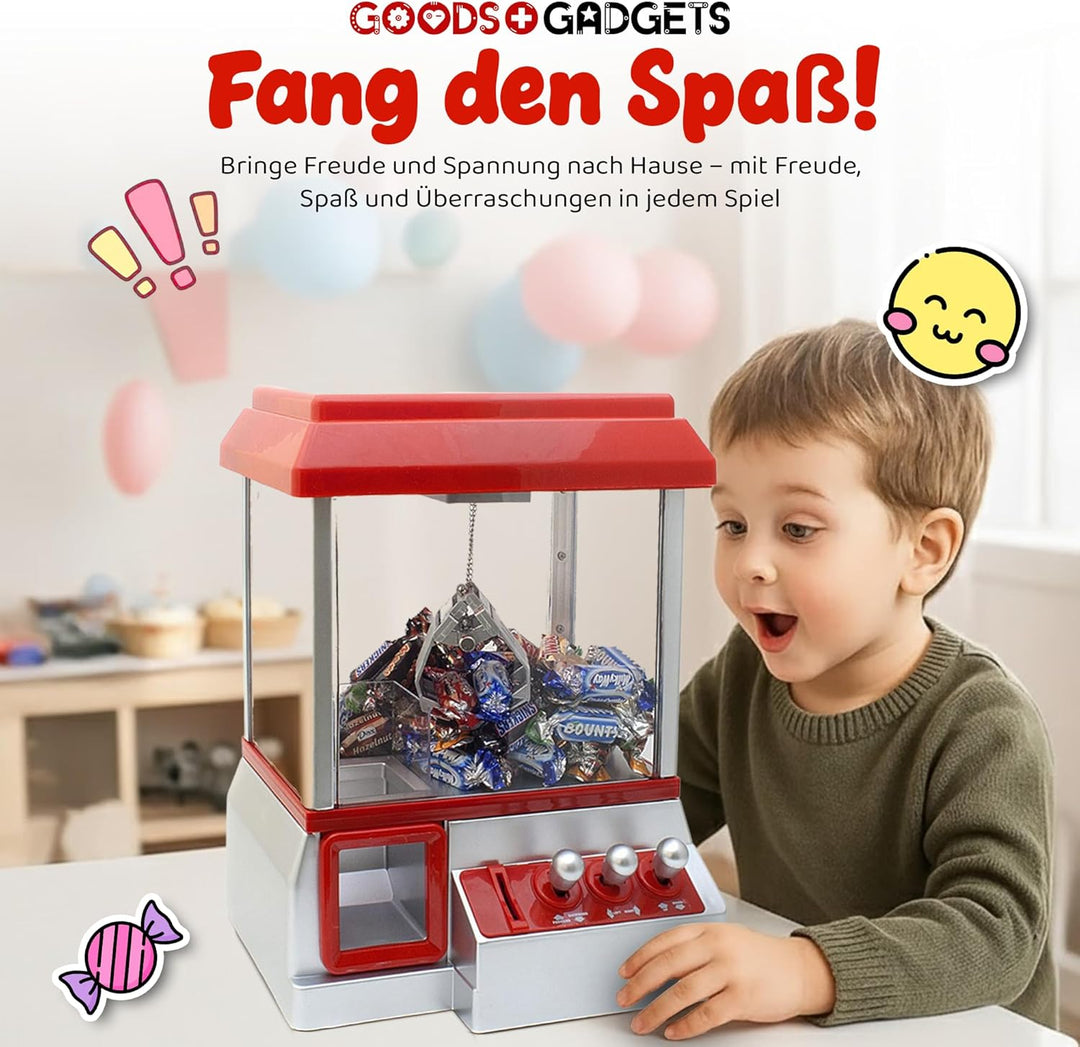 Candy Grabber Süssigkeitenautomat Süssigkeiten Greifautomat Greifer Spielautomat rot, Rot