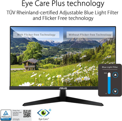 ASUS VY279HGE Gaming Monitor - 27 Zoll Full HD - 144 Hz, 1ms MPRT, FreeSync Premium, GameFast Input