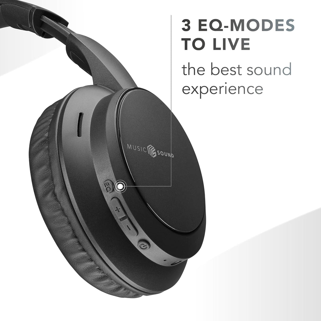 Music Sound Boost, Kabellose Around-Ear-Kopfhörer mit integriertem Mikrofon, 3 EQ-Modi, bis zu 8 Stu