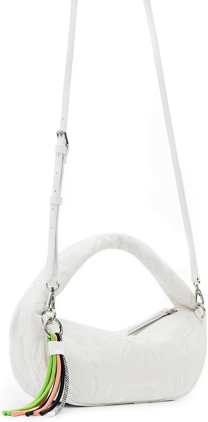 Desigual Damen Bag_Summer Dandelion BANG 2000 Black Weiss, Weiss