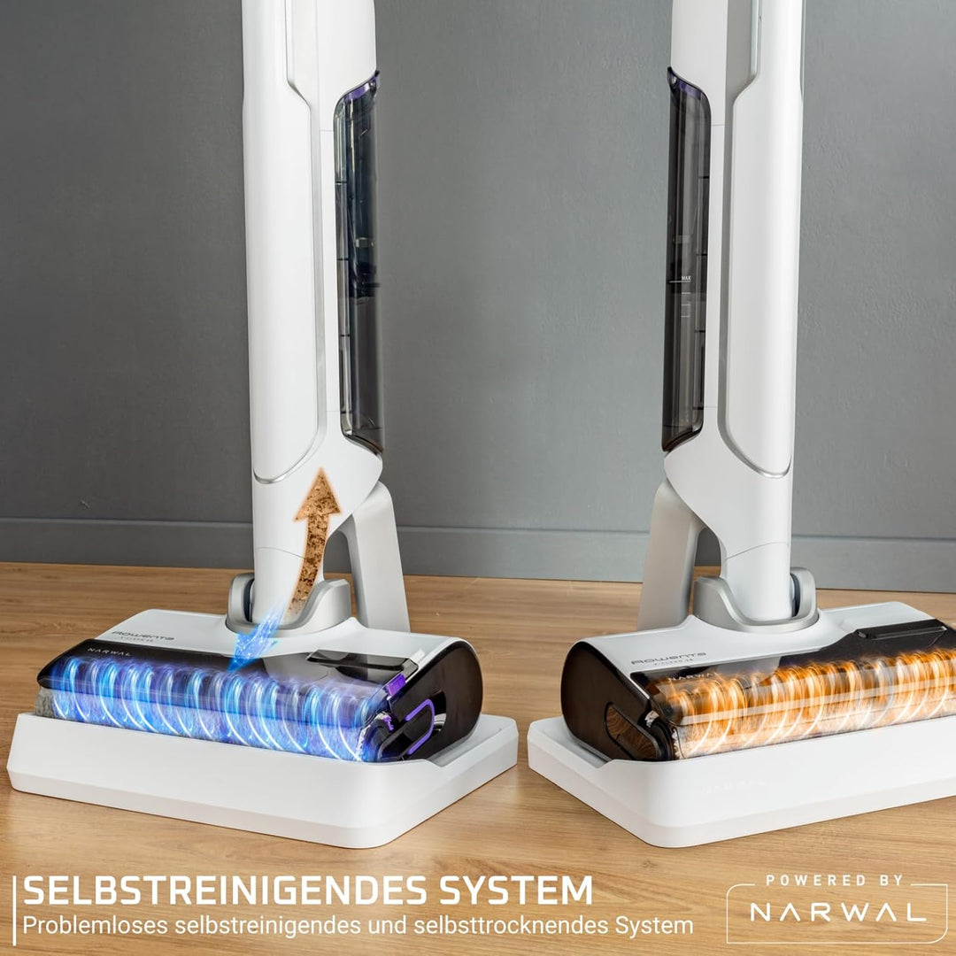 Rowenta X-Clean 10, kabelloser Akku-Nass-Trockensauger, Saugwischer selbstreinigend und -trocknend,