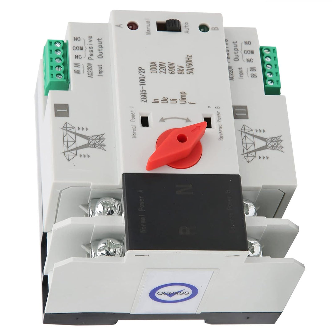 Dual Power Automatic Transfer Switch Unterbrechungsfreier 2-Wege-Controller 220 V Umschalter ZGQ5-10