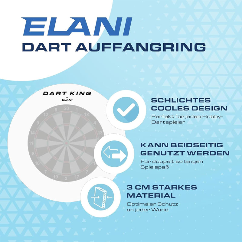 ELANI – klimaneutraler Dartring für optimalen Schutz von Wand, Boden, Dartpfeil und Flight – passgen