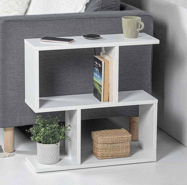 HOCUS PICUS | Homemania Holz Beistelltisch mit 2 Etagen | Sofatisch, Regal-Organizer, Büro, Wohnzimm