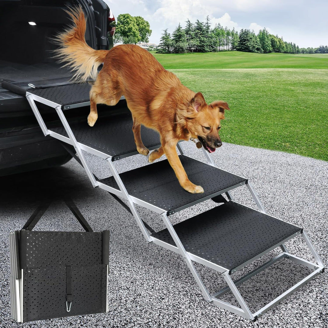 Hundetreppe Auto, Hunderampe Auto klappbar, Einstiegshilfe Hund Auto für alle Fahrzeuge nutzbar, Höh