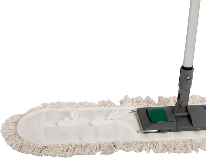 Wischmop 60 cm Profi-Set, Bodenwischer mit Metallhalter &amp; Stiel | Gewerbe-Set mit Baumwoll-Mop für 2