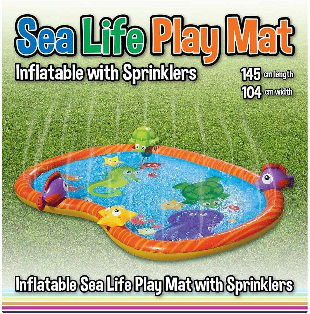 Wasserspielmatte, langlebig, tragbar, aufblasbar Sprinkler Pad Sprinkle und Splash Planschbecken Som