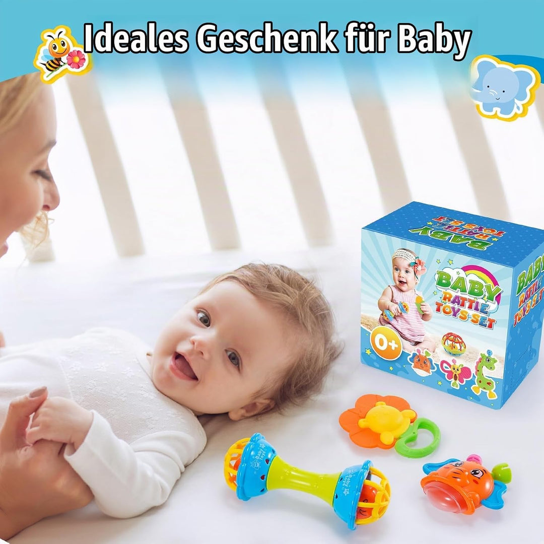 Tsokize Baby Spielzeug 0 3 6 9 Monate, 14 Pcs Rasseln Beissring Set Baby Spielzeug ab 0 3 6 9 Monate