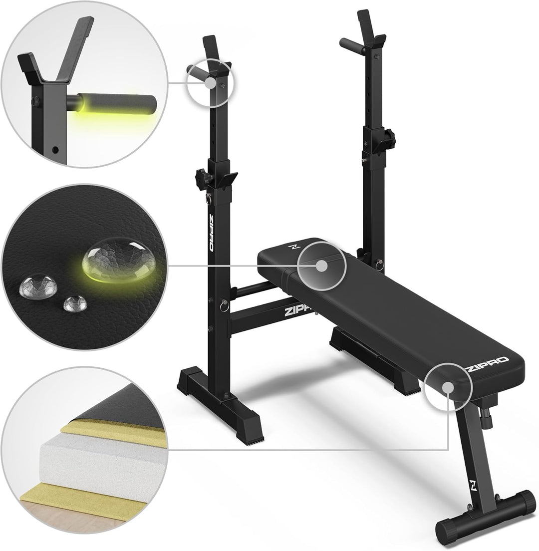 Zipro klappbare Trainingsbank, Bankdrücken, Fitnessbank, Multifunktion Sit up bank, Fitnessgeräte, F