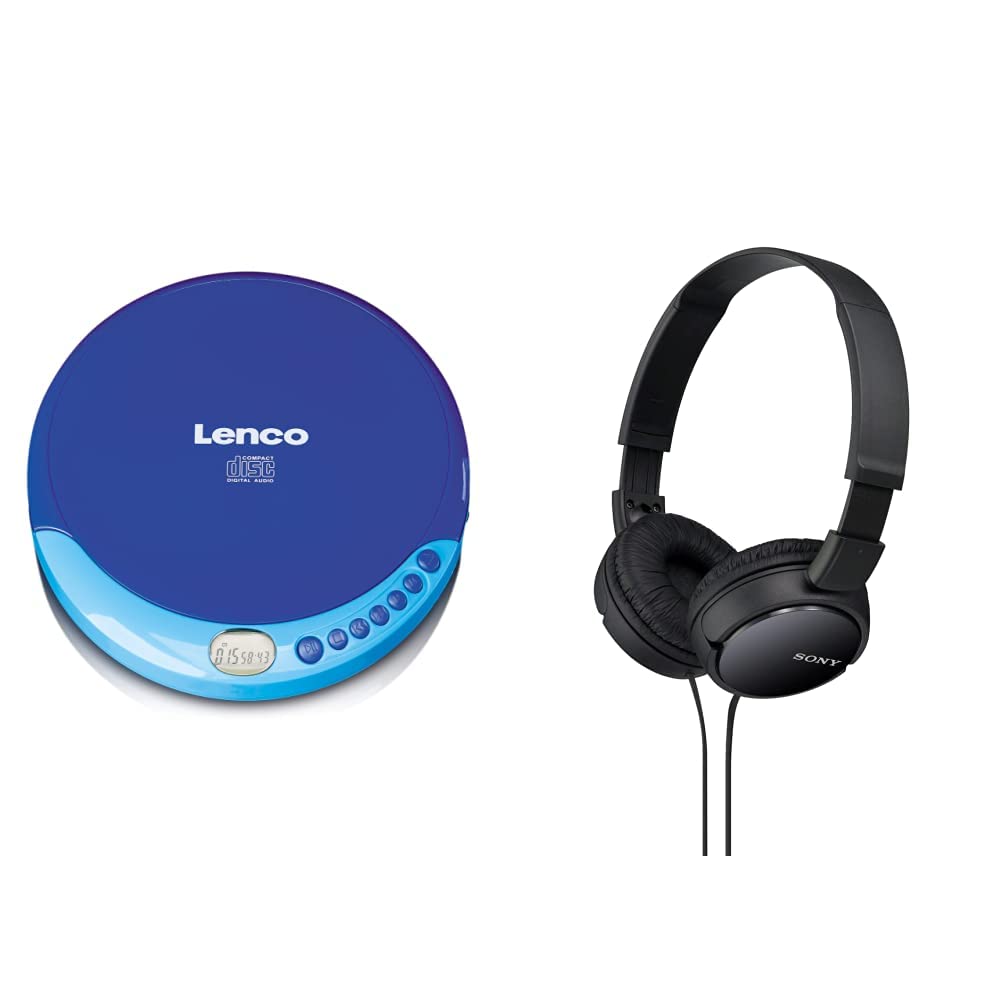 Lenco CD-011 - Tragbarer CD-Player Walkman - Diskman - CD Walkman - Mit Kopfhörern und Micro USB Lad