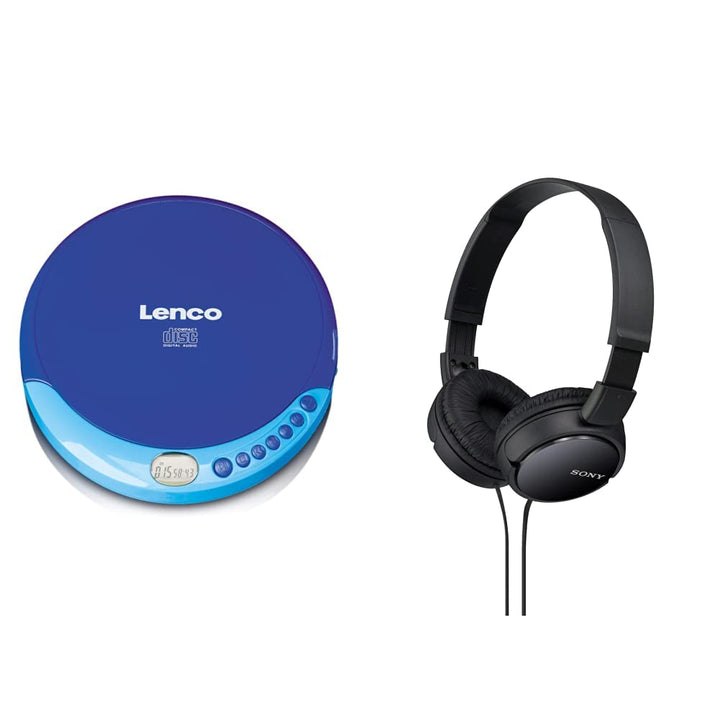 Lenco CD-011 - Tragbarer CD-Player Walkman - Diskman - CD Walkman - Mit Kopfhörern und Micro USB Lad