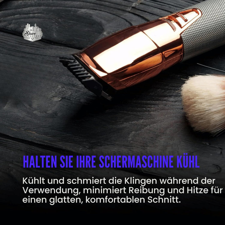 The Shave Factory Clippercare Spray – Effiziente Pflege der Haarschneidemaschine, Kühlmittel, Schmie