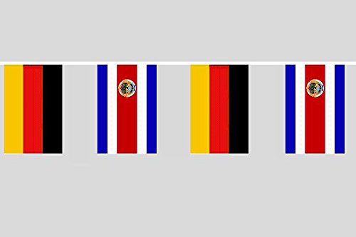 U24 Flaggenkette Deutschland - Costa Rica 6,20 m Fahne Flagge Fahnenkette Freundschaft
