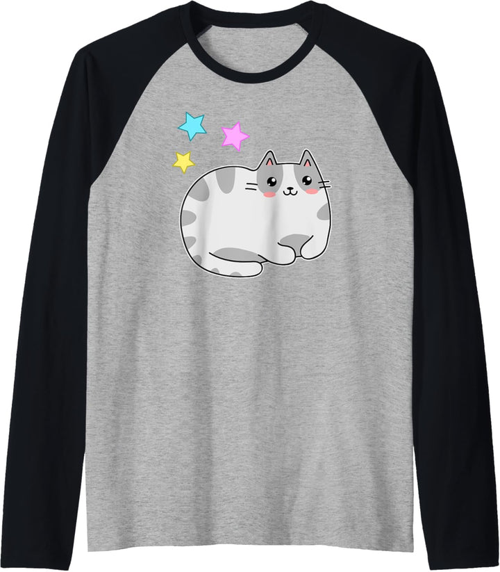 Katze Hauskatze Haustier - Mietzekatze Kawaii Katze Raglan