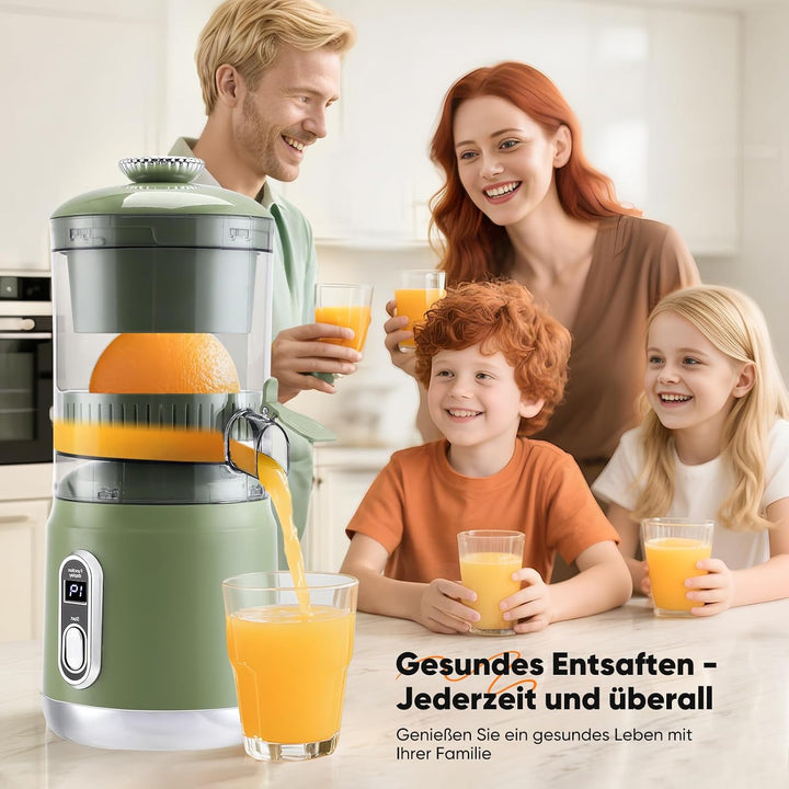 Kabelloser Entsafter, 110mm Slow Juicer Saftpresse für Obst
