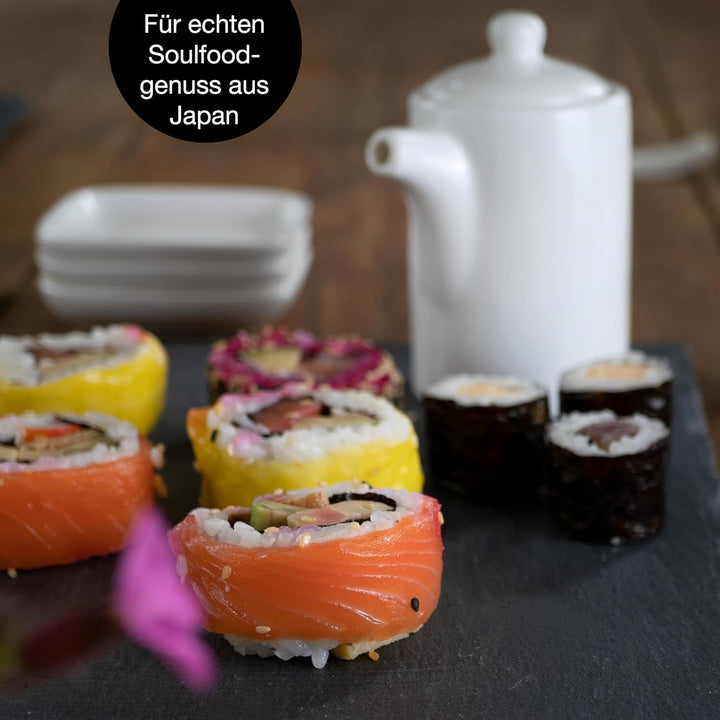 Moritz & Moritz 22-tlg. Sushi Geschirr Set für 4 Personen - Sushi Servierset mit 4x Sushi-Teller, 1x