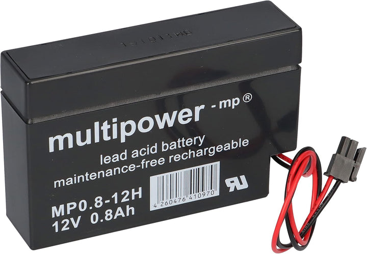 Ladegerät mit 1x Blei-Akku 12V 0,8Ah MP0.8-12H Heim &amp; Haus Molex Stecker 1x MP + Ladegerät, 1x MP +