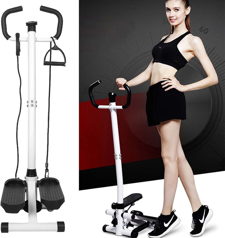 Stepper mit LCD-Display Multifunktions-Stepper mit Power Ropes Fitnessgerät für gelenkschonendes Tra