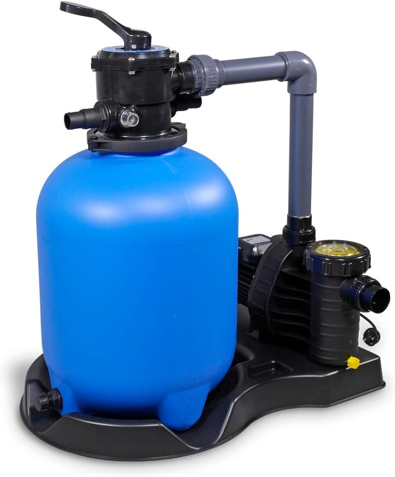 OKU Pool Filteranlage Bali Premium 400 mit 6-Wege Ventil Aqua Plus 8 Filterpumpe bis 40m³ und PureFl