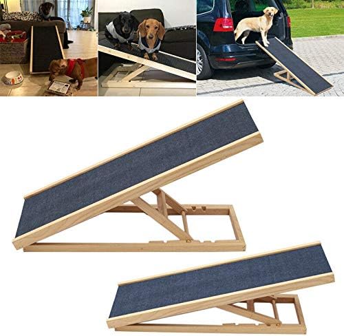 Hunderampe Klappbare Holz-Hundrampe für kleine Hunde und grosse Hunde Hundetreppe 4 Abschnitte Einst