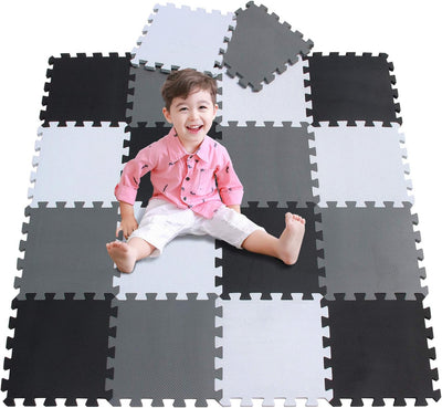 meiqicool Puzzlematte Spielmatte Spielteppich Schaumstoff Puzzle Kinderteppich Boden Puzzle kriechen