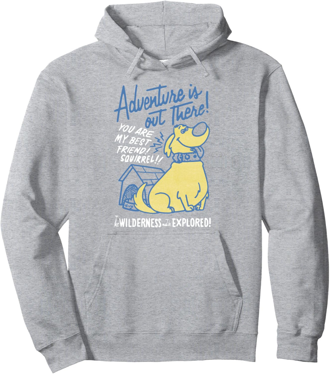 Disney Pixar Up Dug Adventure Is Out There Line Art Pullover Hoodie