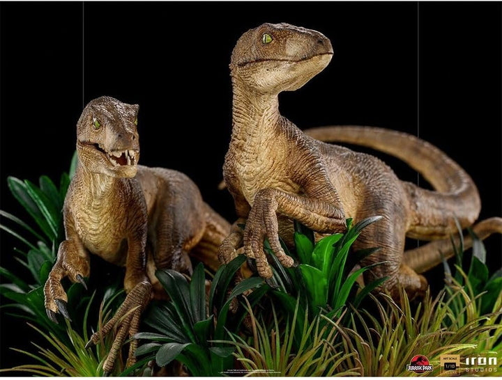 Iron Studios UNIVJP47221-10 1:10 Just The Two Raptors Deluxe Jurassic Park Figur Art Scale, Mehrfarb