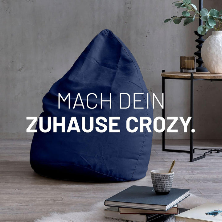 Lumaland Sitzsack Luxury 60x45cm | Microvelours Beanbag mit extra weichem & robustem Stoff | Für Erw