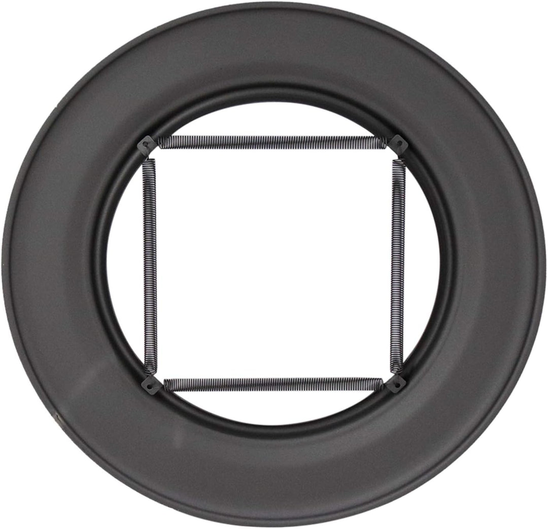 LANZZAS Ofenrohr Wand-Rosette mit Spannfedern, Rand 50 mm, im Durchmesser Ø 150 mm, Farbe: gussgrau