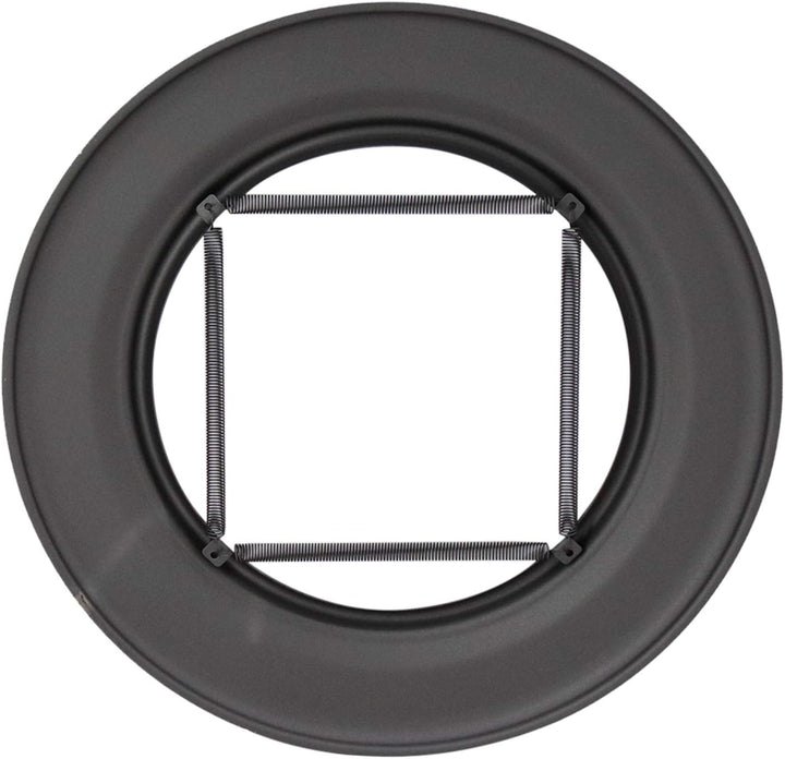 LANZZAS Ofenrohr Wand-Rosette mit Spannfedern, Rand 50 mm, im Durchmesser Ø 150 mm, Farbe: gussgrau