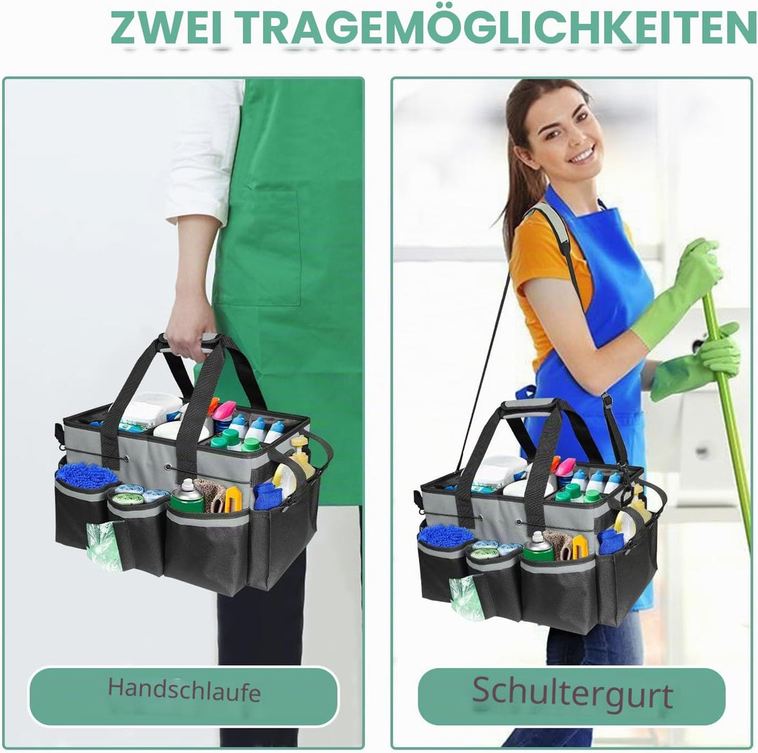 Boczif Reinigungs-Caddy-Tasche, tragbar, mit Griff, Schultergurten und Abnehmbarer Trennwand, Werkze
