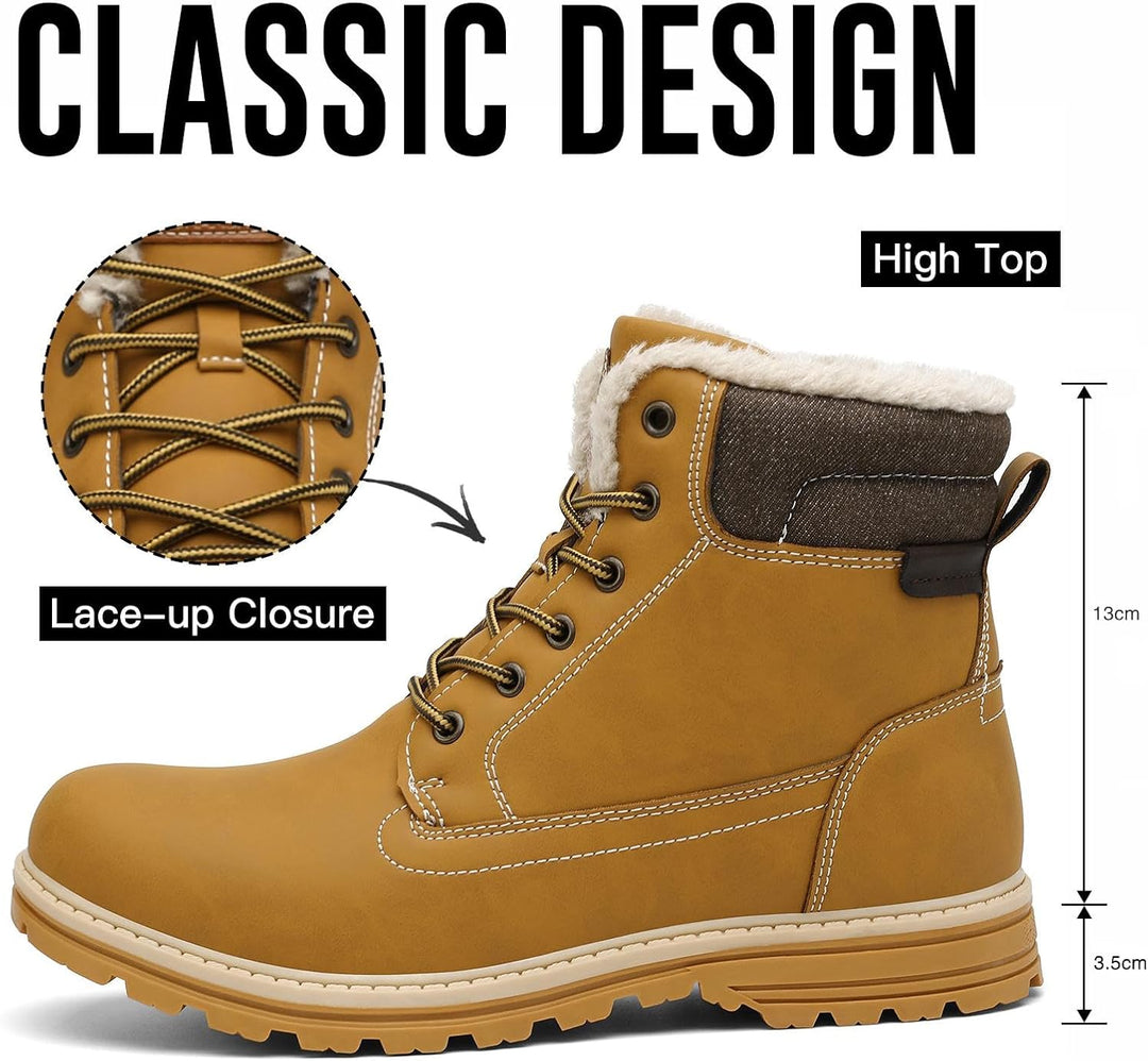 Mishansha Unisex Winterschuhe Herren Warme Gefütterte Winterstiefel Damen Wasserabweisend Wanderschu