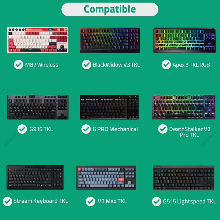 Geekria Tenkeyless TKL Tastaturhülle, Hartschalen-Reisetragetasche für 80% kompakte 87 Tasten Comput