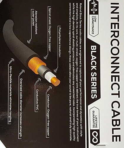 Roland Black-Serie symmetrisches Verbindungskabel – 6,3-mm-TRS-Klinke (männlich) auf XLR (männlich),