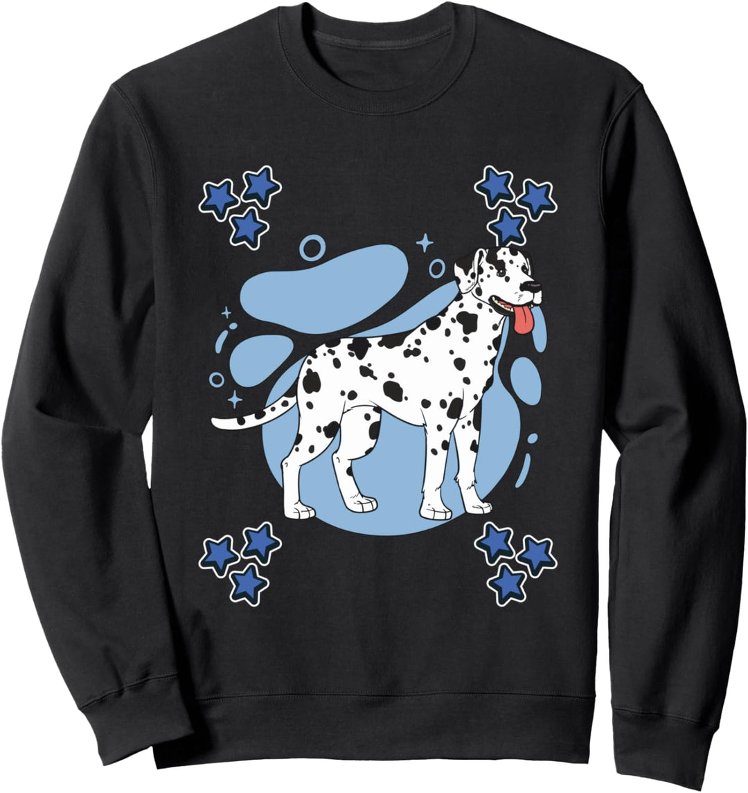 Herren Dalmatiner Zeichnung Sterne Jungen Dalmatiner Sweatshirt
