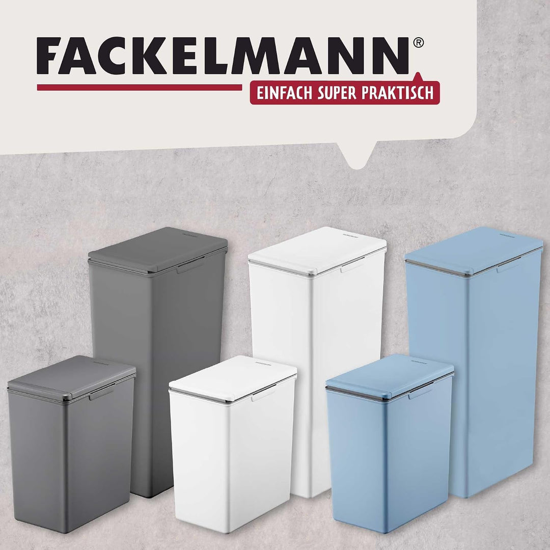 Fackelmann OSLO Touch Abfallsammler 20L, Dunkelgrau – Ideal als Mehrfachsammler, leicht &amp; robust mit