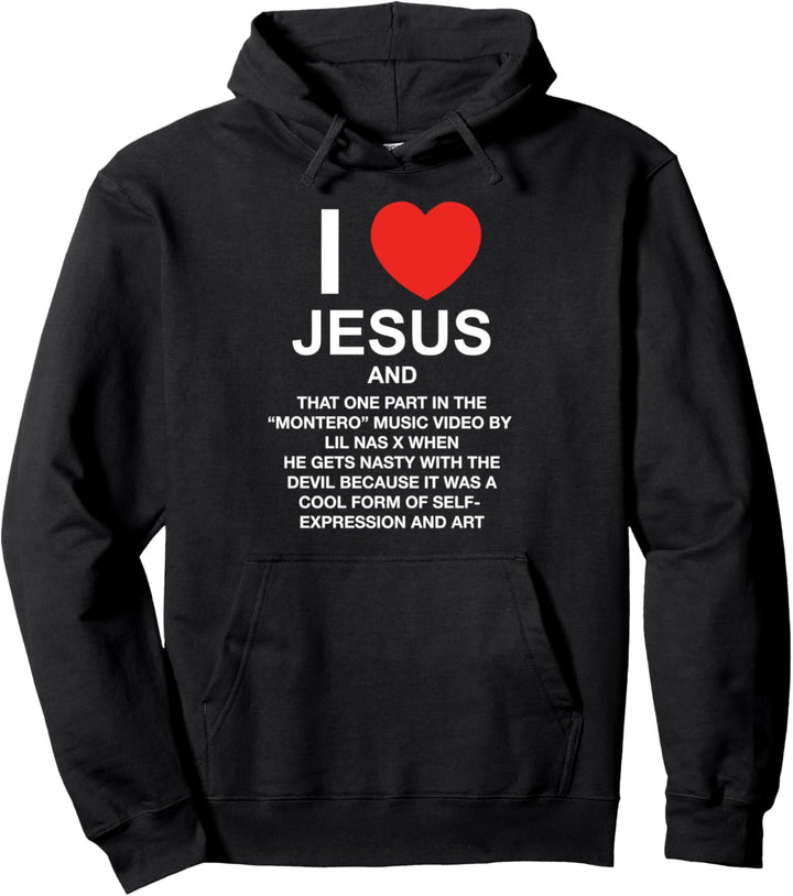 Lil Nas X Official PizzaSlime Jesus Black Pullover Hoodie