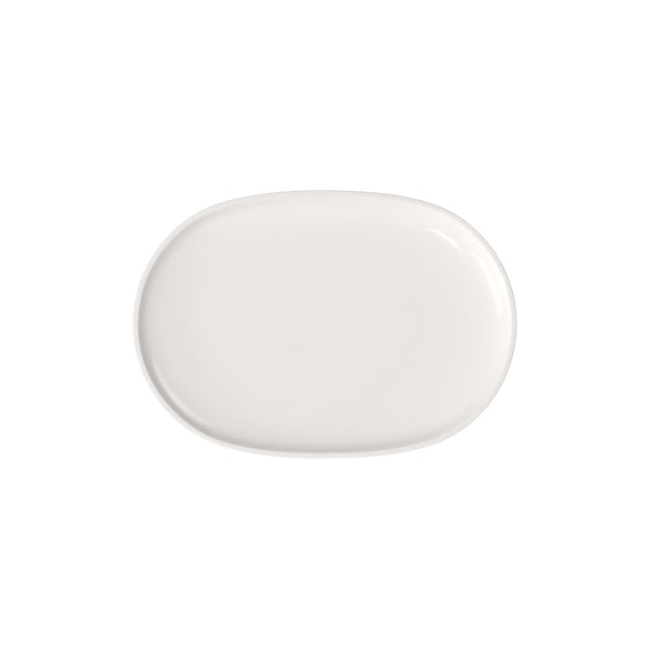 Villeroy und Boch Artesano Original Ovaler Fischteller, 43 x 30 cm, Premium Porzellan, Weiss Fischte