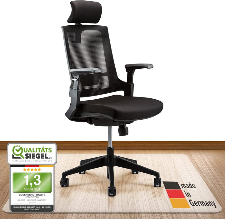 Bodenschutzmatte Bürostuhl versch. Grössen - Bürostuhl Unterlage rutschfest in milchweiss - Made in