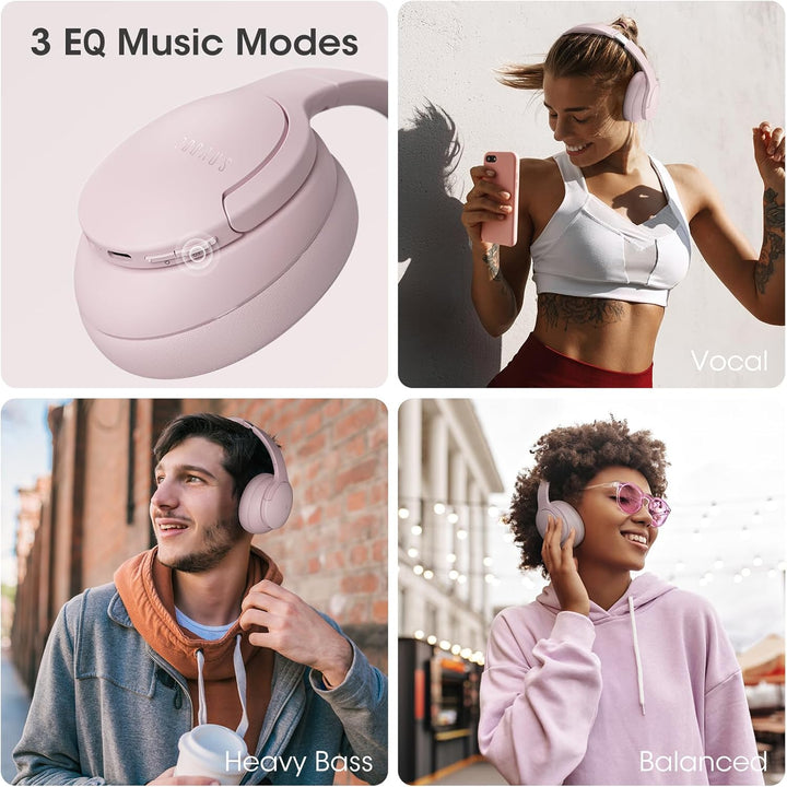 DOQAUS Kopfhörer Kabellos Bluetooth [Bis zu 90 Std] Bluetooth Kopfhörer Over-Ear mit 3 EQ-Modi, HiFi